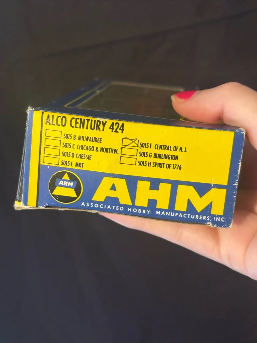 Vintage AHM HO Scale CNJ Alco C424 Diesel Locomotive 1540 Boxed
